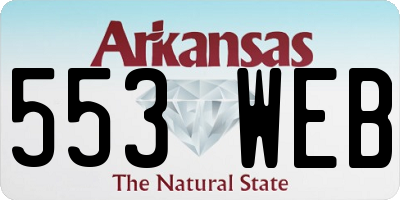 AR license plate 553WEB