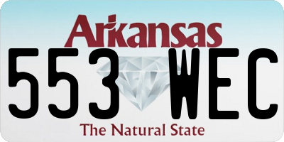 AR license plate 553WEC