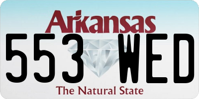 AR license plate 553WED