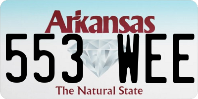 AR license plate 553WEE