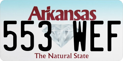 AR license plate 553WEF