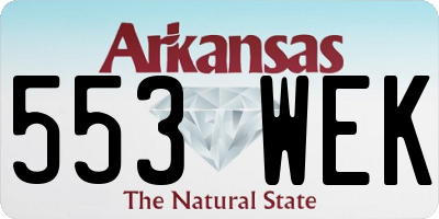 AR license plate 553WEK