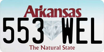 AR license plate 553WEL