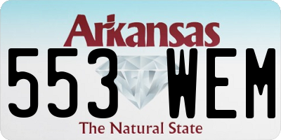 AR license plate 553WEM