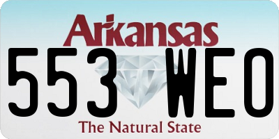AR license plate 553WEO