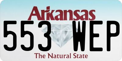 AR license plate 553WEP