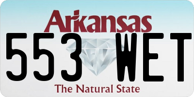 AR license plate 553WET