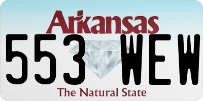AR license plate 553WEW