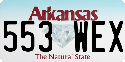 AR license plate 553WEX