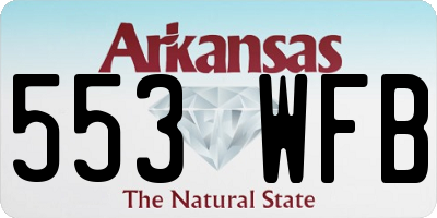 AR license plate 553WFB