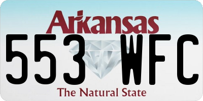 AR license plate 553WFC