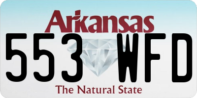 AR license plate 553WFD