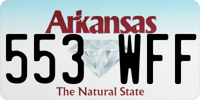 AR license plate 553WFF