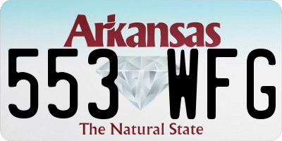AR license plate 553WFG