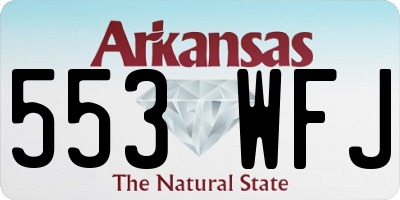 AR license plate 553WFJ