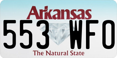 AR license plate 553WFO