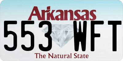 AR license plate 553WFT
