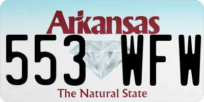 AR license plate 553WFW