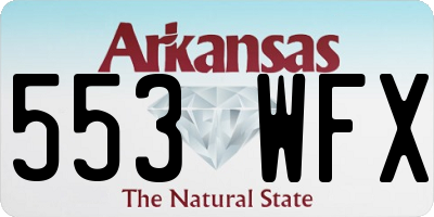 AR license plate 553WFX