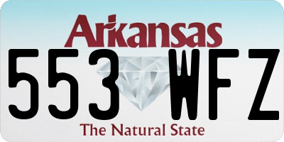 AR license plate 553WFZ