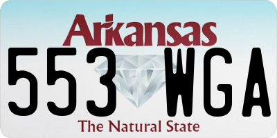 AR license plate 553WGA