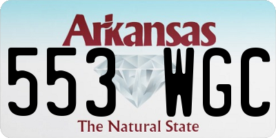 AR license plate 553WGC
