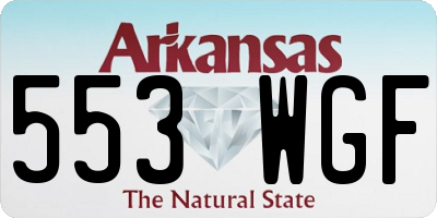 AR license plate 553WGF