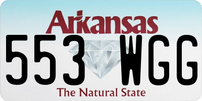 AR license plate 553WGG