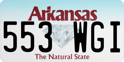 AR license plate 553WGI