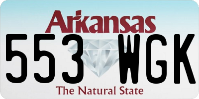 AR license plate 553WGK