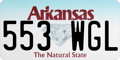 AR license plate 553WGL
