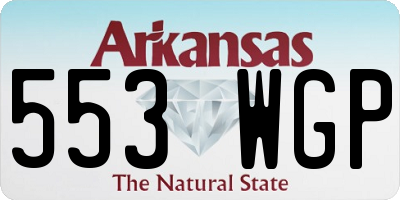 AR license plate 553WGP