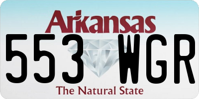 AR license plate 553WGR