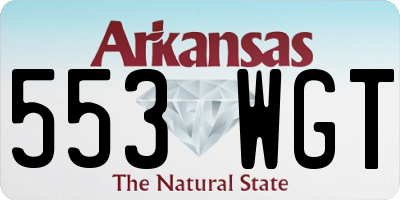 AR license plate 553WGT