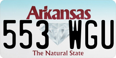 AR license plate 553WGU