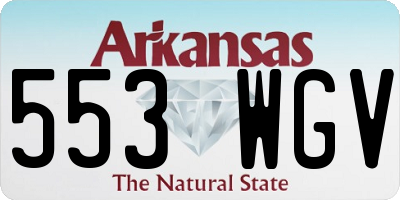 AR license plate 553WGV
