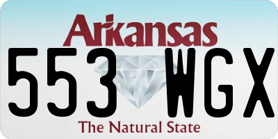 AR license plate 553WGX