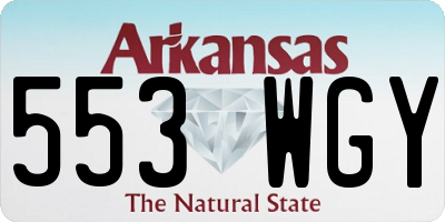 AR license plate 553WGY