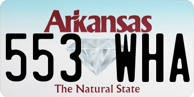 AR license plate 553WHA