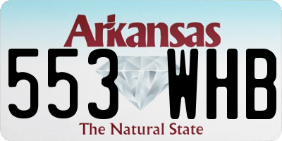 AR license plate 553WHB