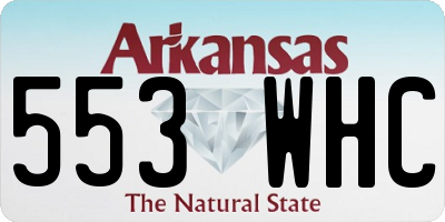 AR license plate 553WHC