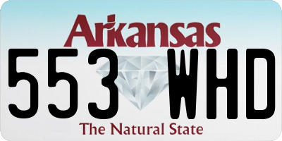 AR license plate 553WHD