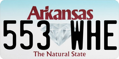 AR license plate 553WHE