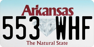 AR license plate 553WHF