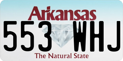 AR license plate 553WHJ