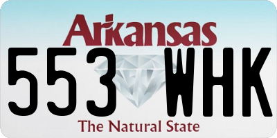 AR license plate 553WHK