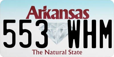 AR license plate 553WHM