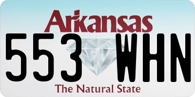 AR license plate 553WHN