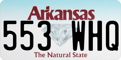 AR license plate 553WHQ