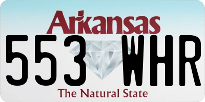 AR license plate 553WHR
